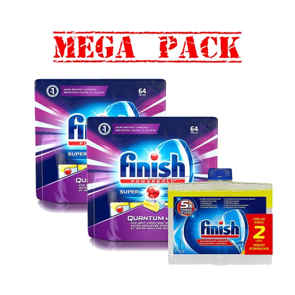 Finish64X2&2pk DiswashCleaner MegaPack-1
